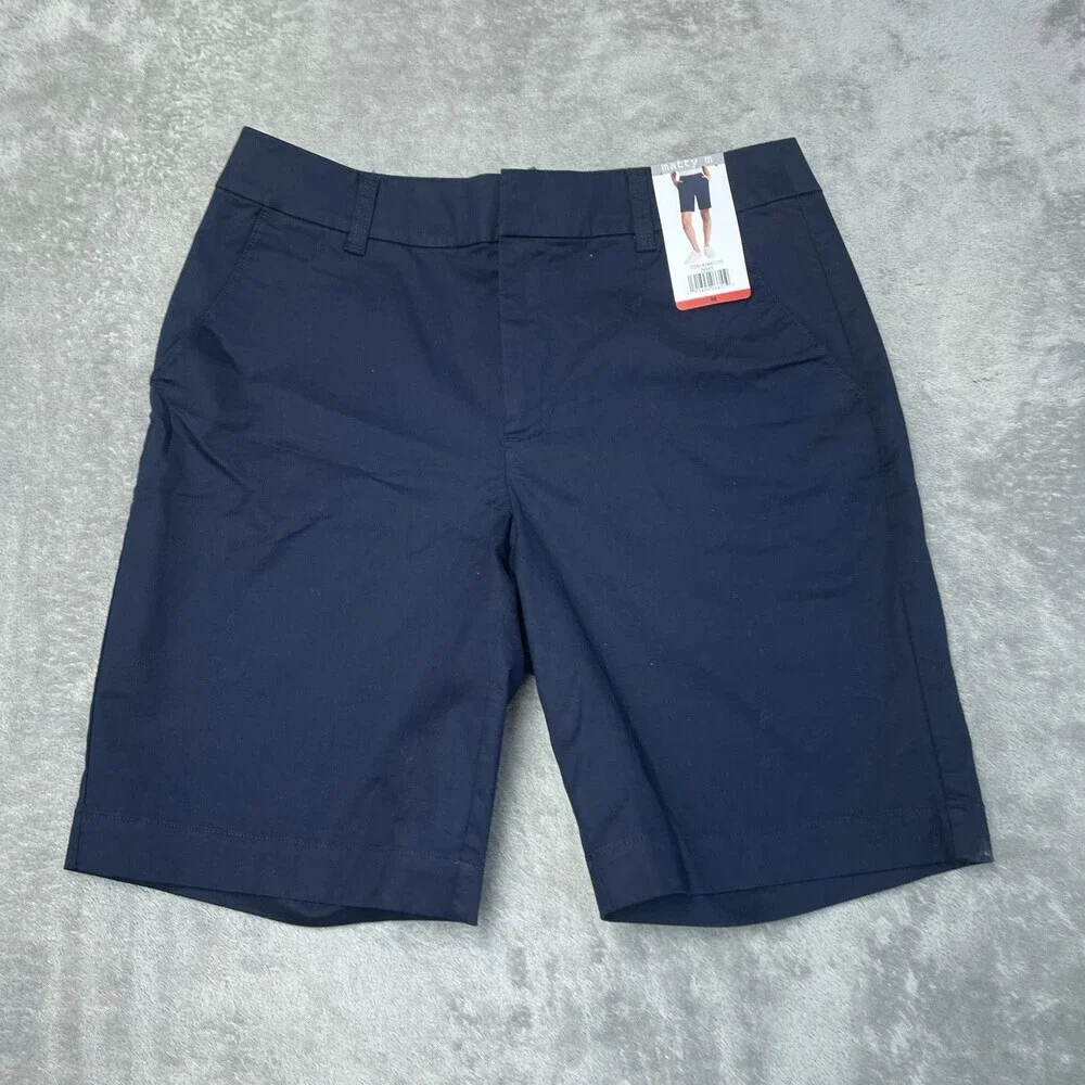 Matty M Women's M Casual Navy Cotton Blend Shorts e1081